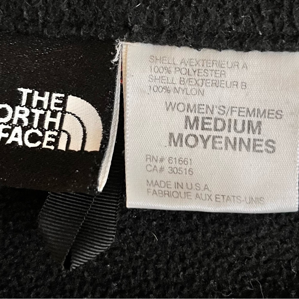 Casual North Face Women’s Size Medium Black Fleece Hoodie Zip - Picture 8 of 9